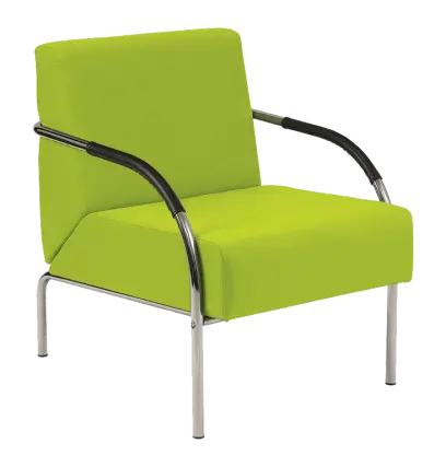 SPA 1 chrom, látka SUE S 34 - látka hráškově zelená